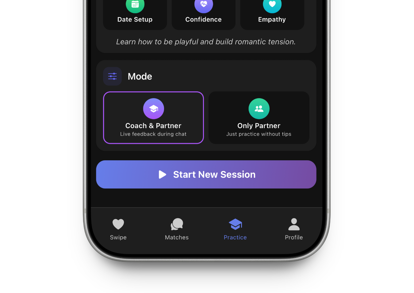 Practice Mode Mockup