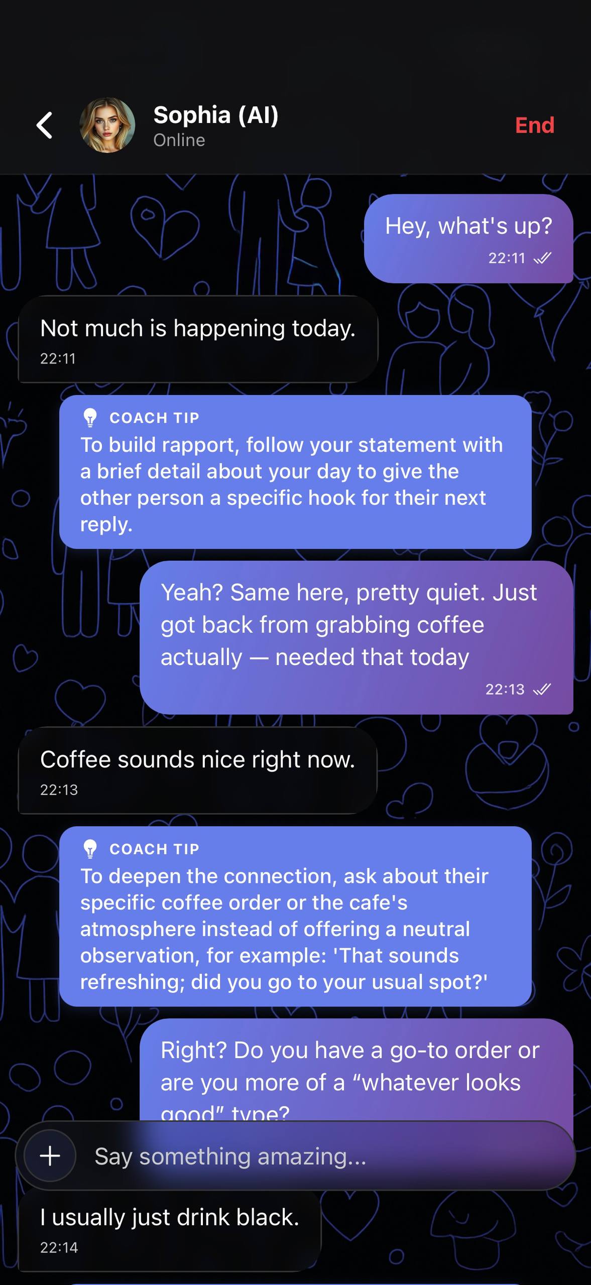 Original Tryio chat and coaching